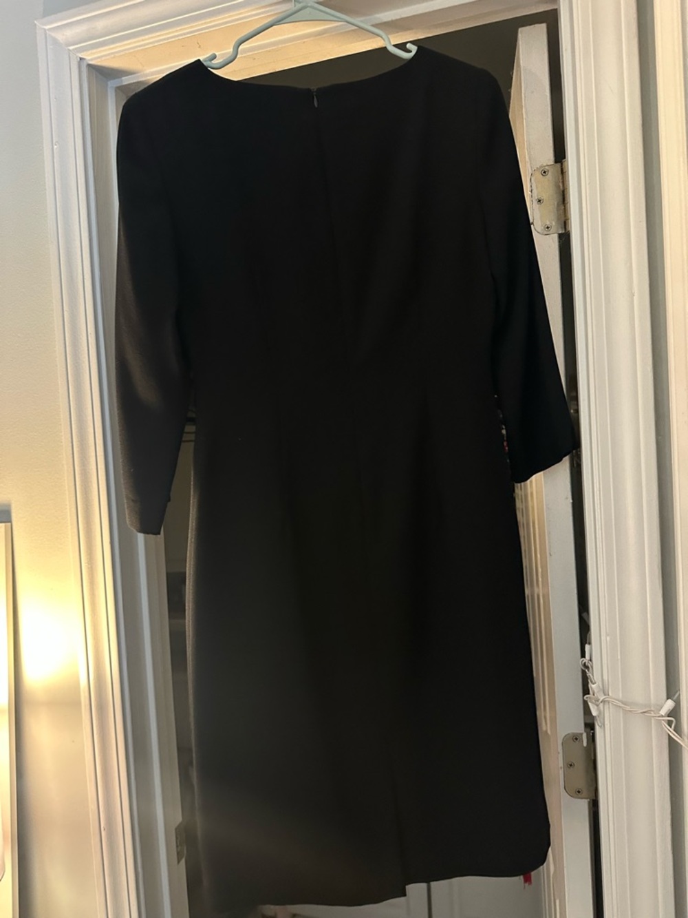 Laura Ashley Black Long Sleeve Shift Dress - Picture 3 of 5